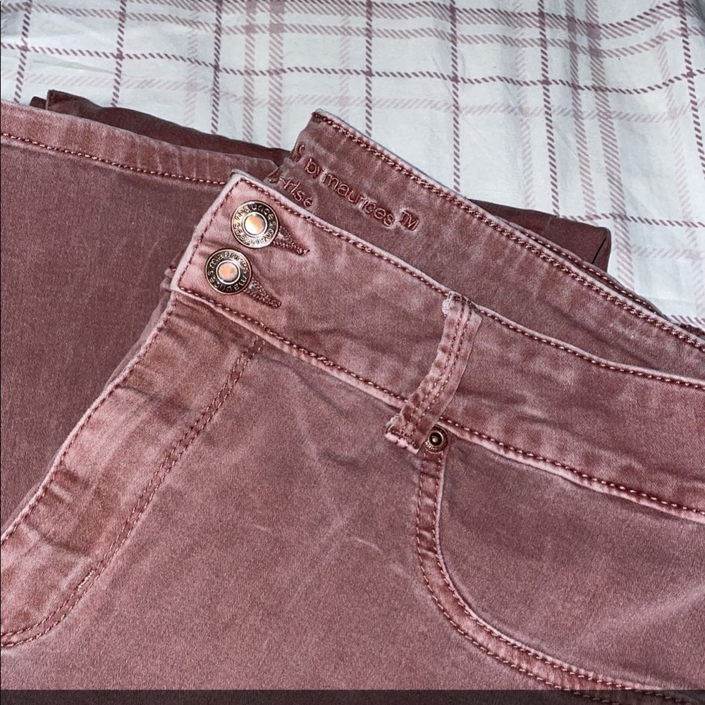 Maurices maroon skinny jeans